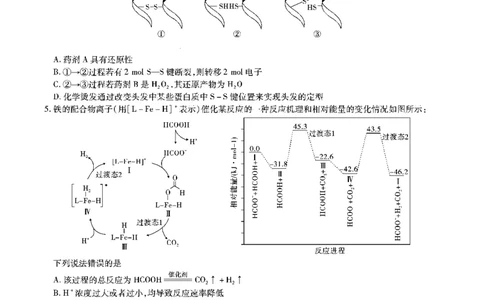 安徽六校教研高三上（开学考）-化学试题+答案(1)_2023年9月_029月合集_2024届安徽省六校教育研究会高三入学考试
