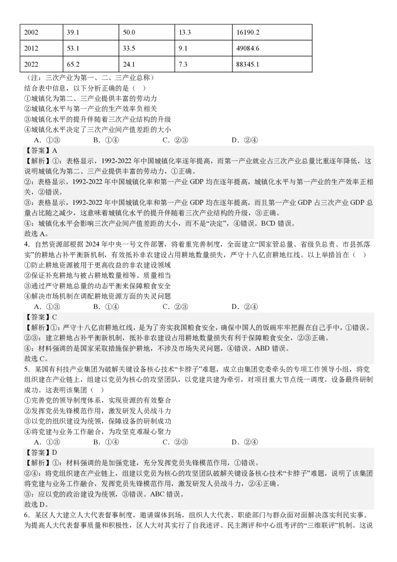 辽宁政治-答案-p_近10年高考真题汇编（必刷）_2024年高考真题_高考真题（截止6.29）_辽宁卷副科（黑龙江、辽宁、吉林）（6科全）