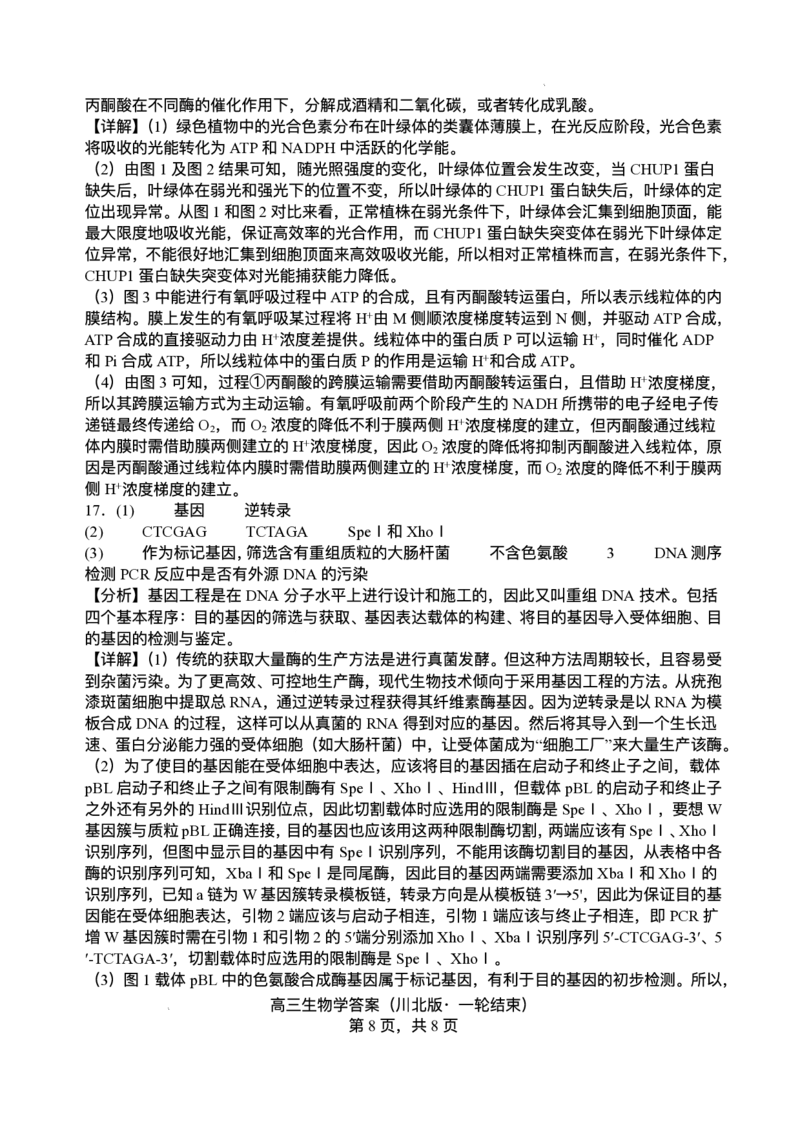 2026届四川省字节精准教育联盟高三上学期1月一模生物试题(1)_2026年1月_260112四川省字节精准教育联盟2026届高三上学期1月第二阶段学情调研测试（全科）