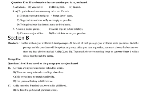 2015年6月大学英语四级真题（二）_英语四六级整合_英语四六级真题版本二此版为主此文件夹会持续更新_四级真题_1.四级真题+答案解析+听力音频(1989-2025)_2015年_2015年06月CET4