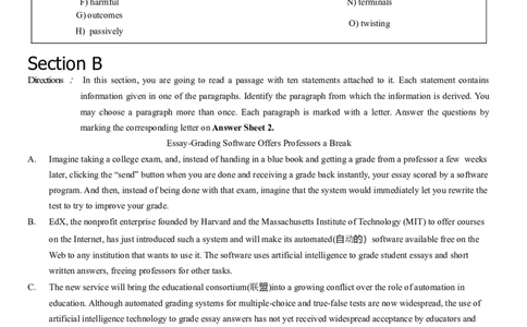 2015年6月大学英语四级真题（二）_英语四六级整合_英语四六级真题版本二此版为主此文件夹会持续更新_四级真题_1.四级真题+答案解析+听力音频(1989-2025)_2015年_2015年06月CET4