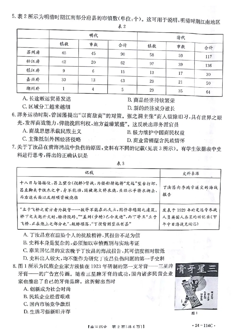 历史(1)_2023年10月_0210月合集_2024届甘肃金太阳高三上学期10月阶段检测（24-114C）_甘肃金太阳2024届高三上学期10月阶段检测（24-114C）历史