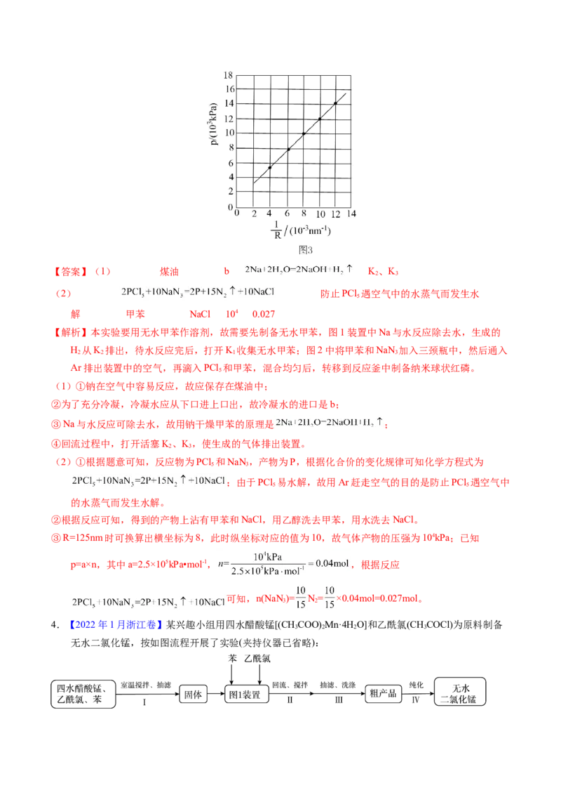 专题89有机物制备综合实验（解析卷）_近10年高考真题汇编（必刷）_十年（2014-2024）高考化学真题分项汇编（全国通用）_十年（2014-2023）高考化学真题分项汇编（全国通用）