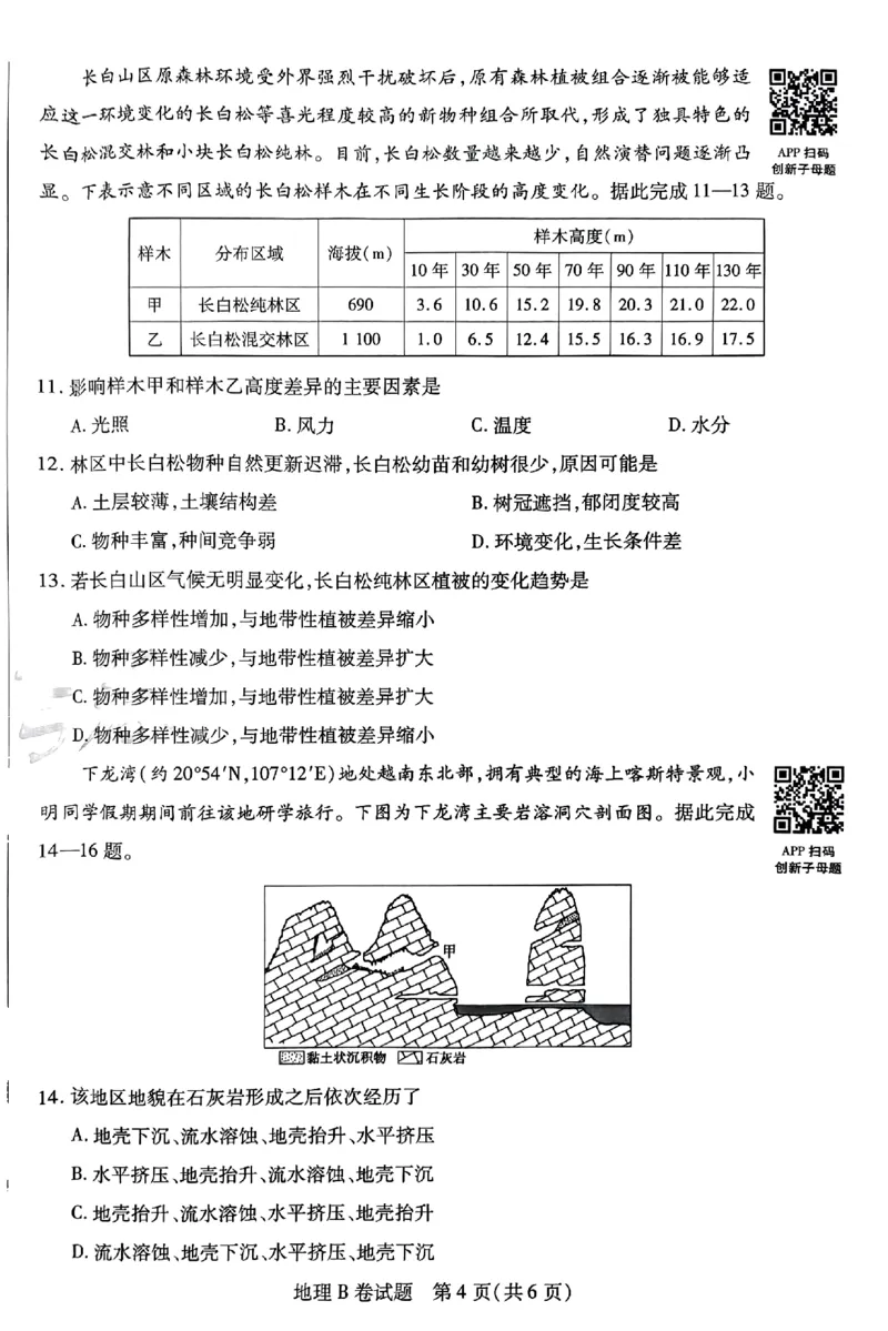 地理AB卷_2024高考押题卷_12024天星全系列_@@@天星临考押题密卷汇总重复_2024年tx高考临考押题密卷安徽专版_试卷