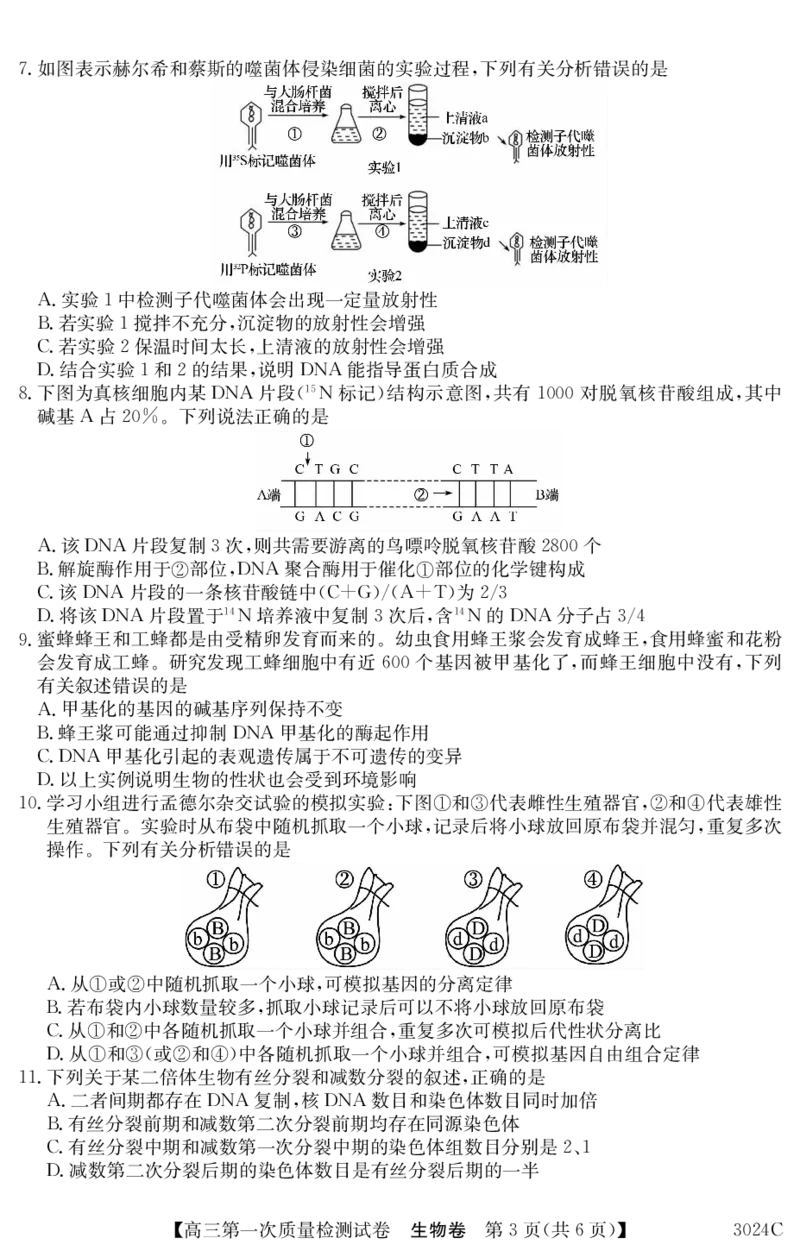 3024C生物_2023年7月_01每日更新_26号_2023届广东纵千文化高三9月联考_试卷