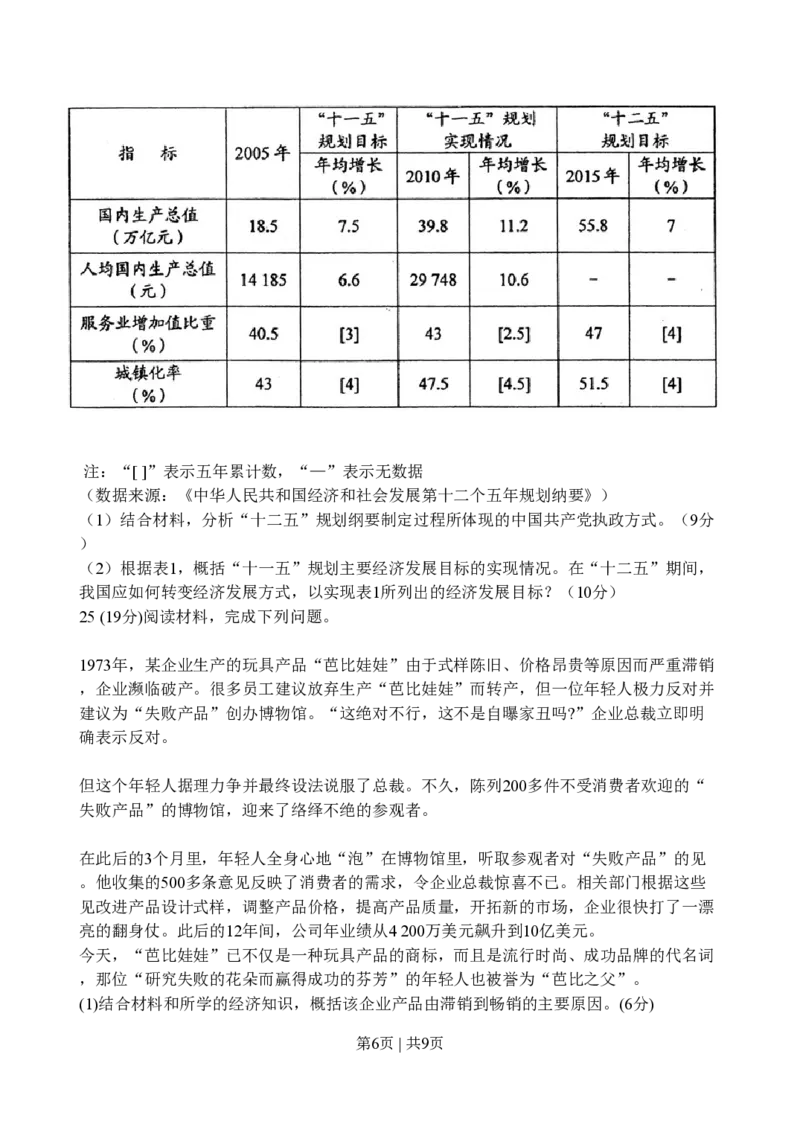 2011年高考政治试卷（海南）（解析卷）_政治历年高考真题_新&middot;PDF版2008-2025&middot;高考政治真题_政治（按省份分类）2008-2025_2008-2024&middot;（海南）政治高考真题
