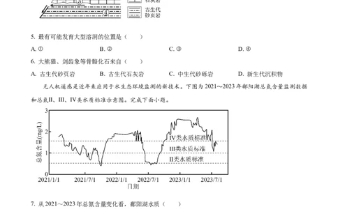精品解析：2024年浙江省高考地理真题（6月）（原卷版）_高考真题全网收集_地理_2024年新高考6月浙江卷地理高考真题解析（参考版）