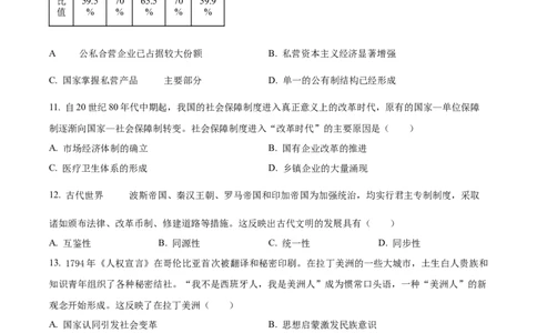 精品解析：2024年广东高考历史真题（原卷版）_高考真题全网收集_历史_2024年新高考广东历史高考真题解析（参考版）