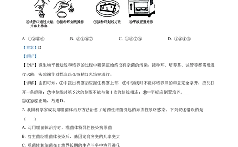 精品解析：2024年新课标湖南高考真题生物试卷（解析版）_高考真题全网收集_生物学_2024年新高考湖南卷生物高考真题解析（参考版）