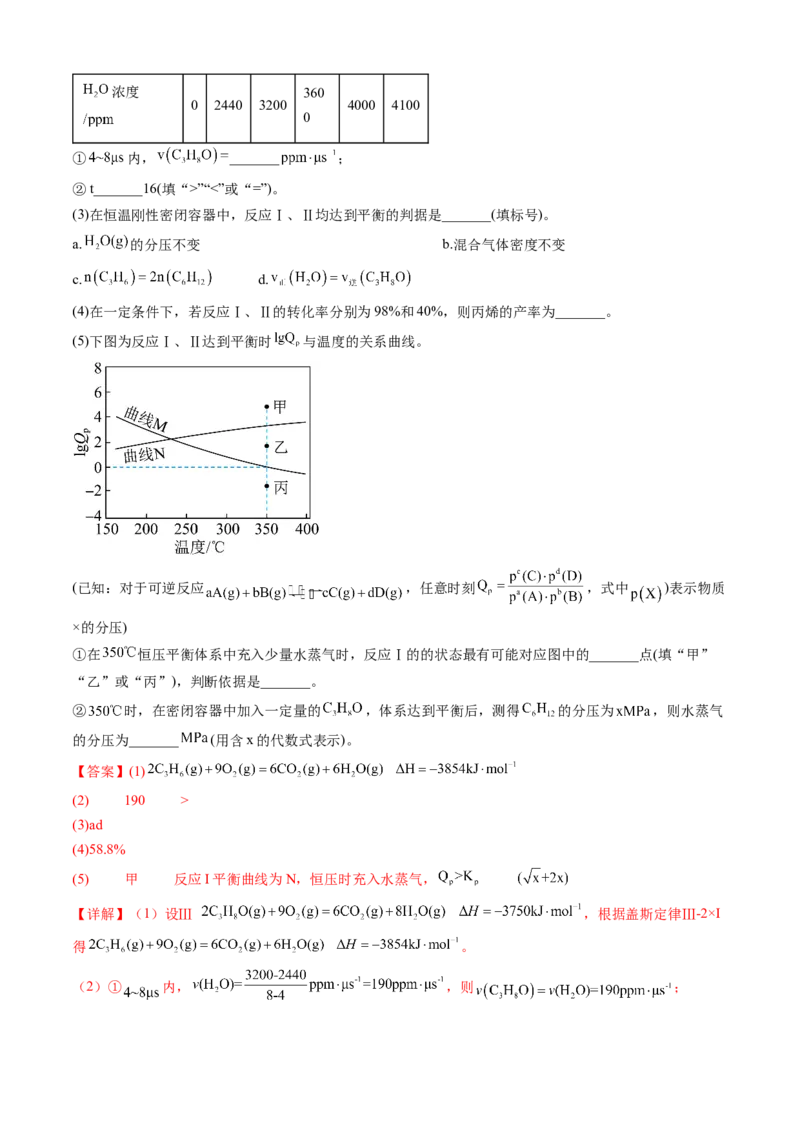 专题14化学反应原理综合题-三年（2022-2024）高考化学真题分类汇编（全国通用）（教师卷）_近10年高考真题汇编（必刷）_十年（2014-2024）高考化学真题分项汇编（全国通用）