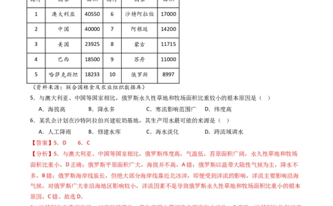 专题17区域地理-十年（2014-2023）高考地理真题分项汇编（解析卷）_近10年高考真题汇编（必刷）_十年（2014-2024）高考地理真题分项汇编（全国通用）
