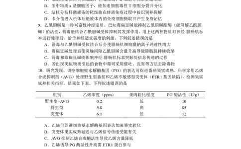 贵州省2025年基础教育质量提升普通高中教学检测生物_2025年5月_0502贵州省2025年基础教育质量提升普通高中教学检测（毕节三诊、遵义贵阳4月）（全）