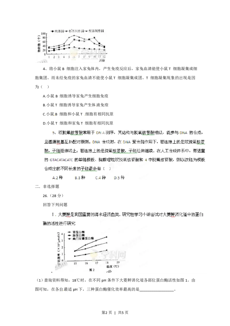 2012年高考生物试卷（福建）（空白卷）_生物历年高考真题_新&middot;PDF版2008-2025&middot;高考生物真题_生物（按年份分类）2008-2025_2012&middot;高考生物真题