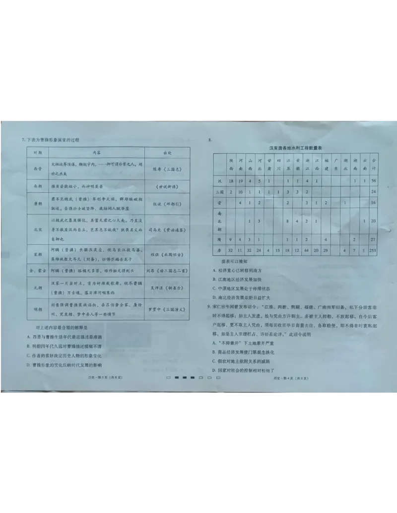 历史试卷_2023年9月_01每日更新_22号_2024届贵州省贵阳市第一中学高考适应性月考（一）_贵州省贵阳市第一中学2024届高考适应性月考（一）历史