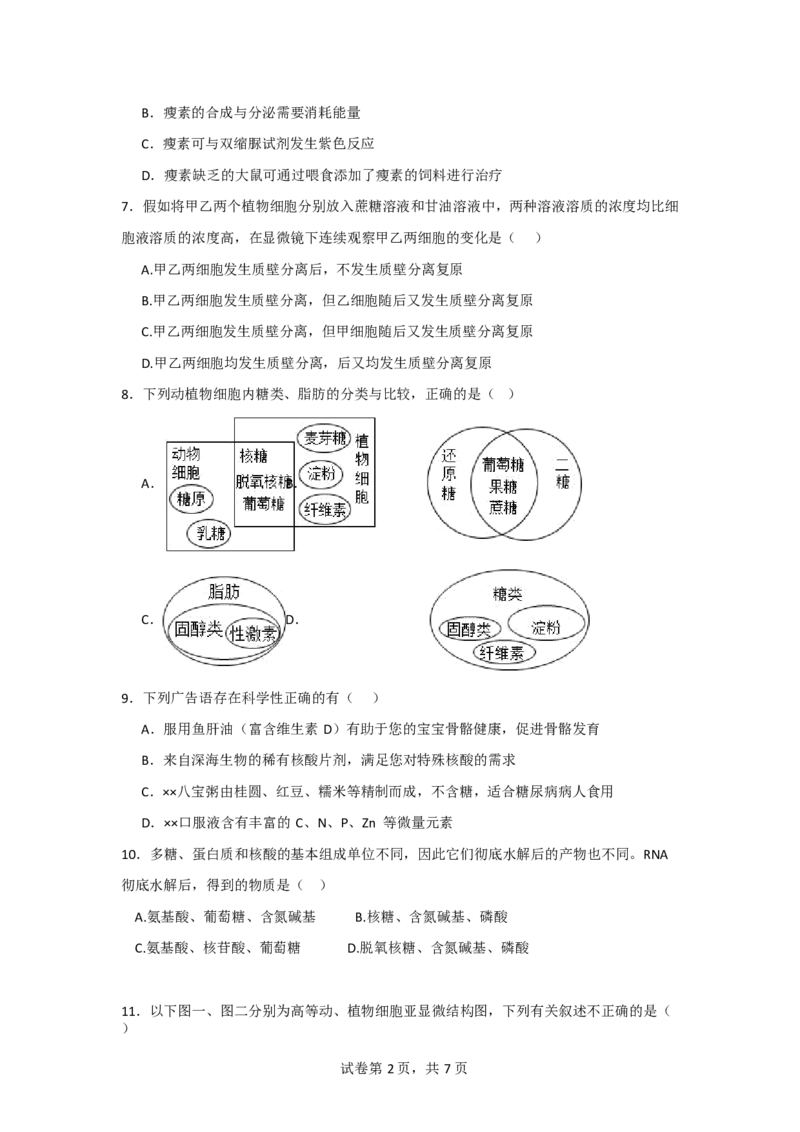 吉林省通化市辉南县第六中学2023-2024学年高三上学期第一次半月考生物(1)_2023年8月_028月合集_2024届吉林省通化市辉南县第六中学高三上学期第一次半月考