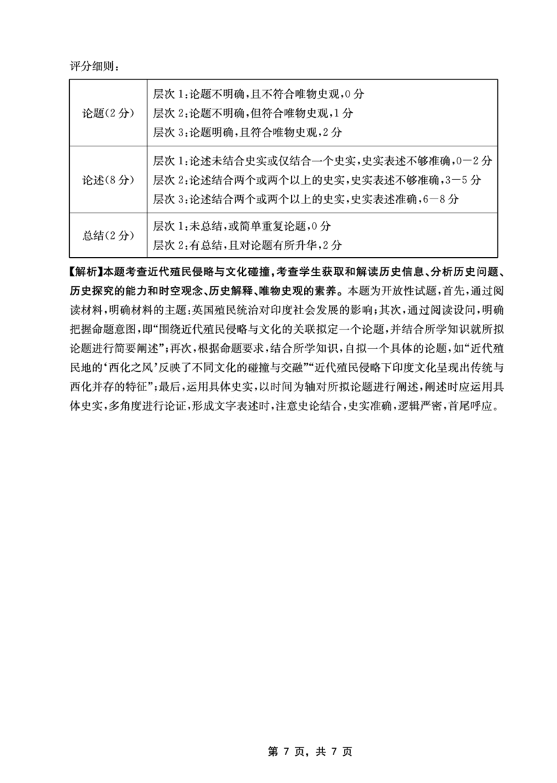 重庆金太阳2025届高三5月联考历史答案_2025年5月_250510重庆金太阳2025届高三5月联考（全科）
