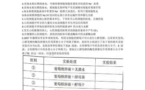 安徽省皖南八校2024届高三上学期第一次大联考生物(1)_2023年10月_0210月合集_2024届安徽省皖南八校高三上学期第一次大联考_安徽省皖南八校2024届高三上学期第一次大联考生物