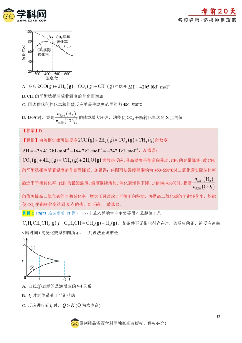 化学（三）-2024年高考考前20天终极冲刺攻略_2024高考押题卷_62024学科网全系列_20学科网高考考前终极攻略_化学-2024年高考考前20天终极冲刺攻略