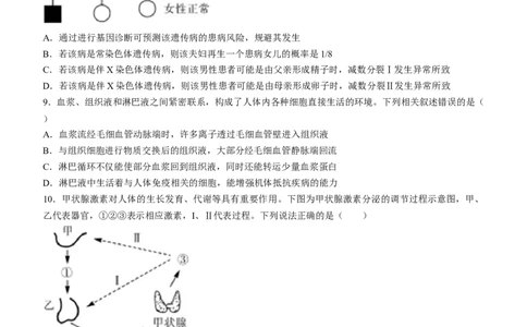 山东省金科大联考2024届高三上学期9月质量检测生物(1)_2023年9月_029月合集_2024届山东省金科大联考高三上学期9月质量检测