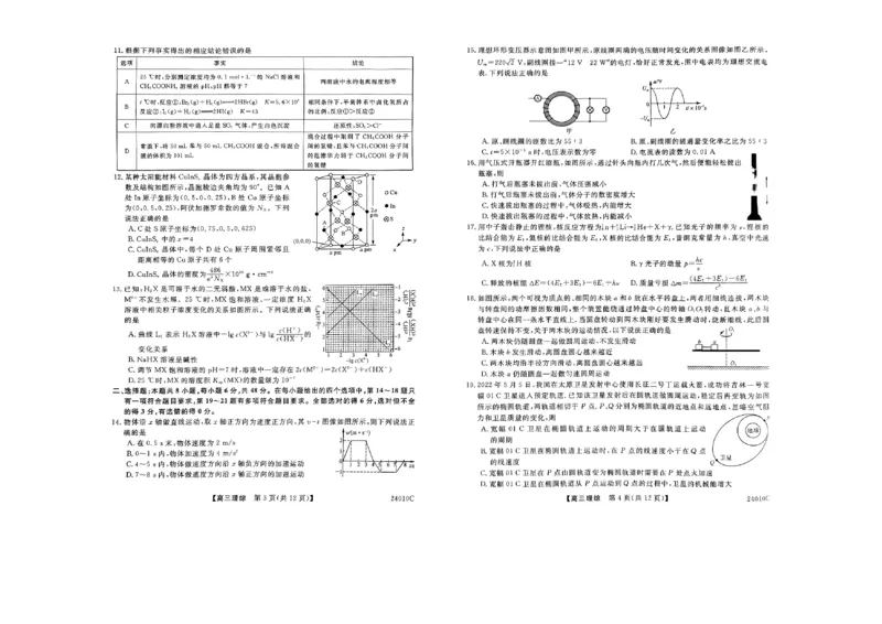 山西省朔州市怀仁市第一中学校2023-2024学年高三上学期开学摸底考试理综_2023年8月_01每日更新_9号_2024届山西省朔州市怀仁市第一中学校高三上学期开学考