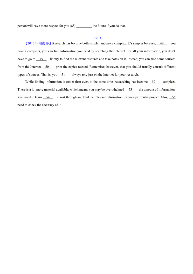 专题23语法填空说明文（学生卷）--十年（2015-2024）高考真题英语分项汇编（全国通用）_近10年高考真题汇编（必刷）_十年（2014-2024）高考英语真题分类汇编（全国通用）