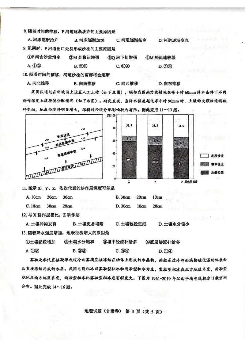 2024届甘肃省民乐县第一中学高三下学期5月模拟考试地理试卷_2024年6月(1)_01按日期_01号_2024名校教研联盟高三下学期5月押题考试(新高考卷)