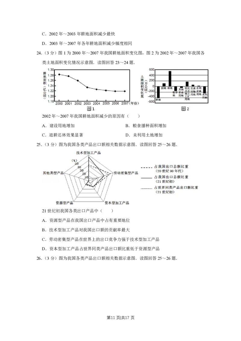 2011年高考地理试卷（江苏）（空白卷）_地理历年高考真题_新&middot;PDF版2008-2025&middot;高考地理真题_地理（按年份分类）2008-2025_2011&middot;地理高考真题