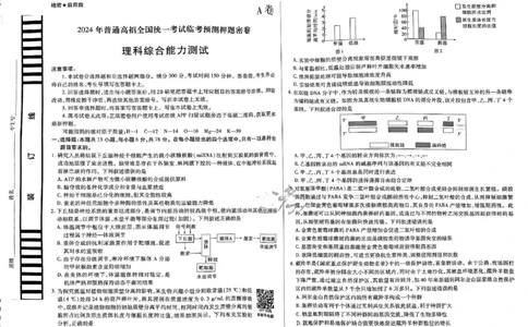 天星教育押题预测理科综合试卷合集_2024高考押题卷_12024天星全系列_四川、陕西、青海、内蒙古宁夏、西藏（英数理科综合）_(全国卷版）天星临考预测押题密卷