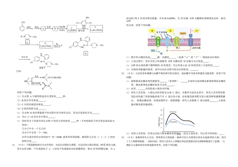 2023年9月THUSSAT中学生标准学术能力高三上学期诊断性测试理科综合试卷_2023年9月_01每日更新_16号_全科THUSSAT中学生标准学术能力诊断性测试高三上学期9月测试
