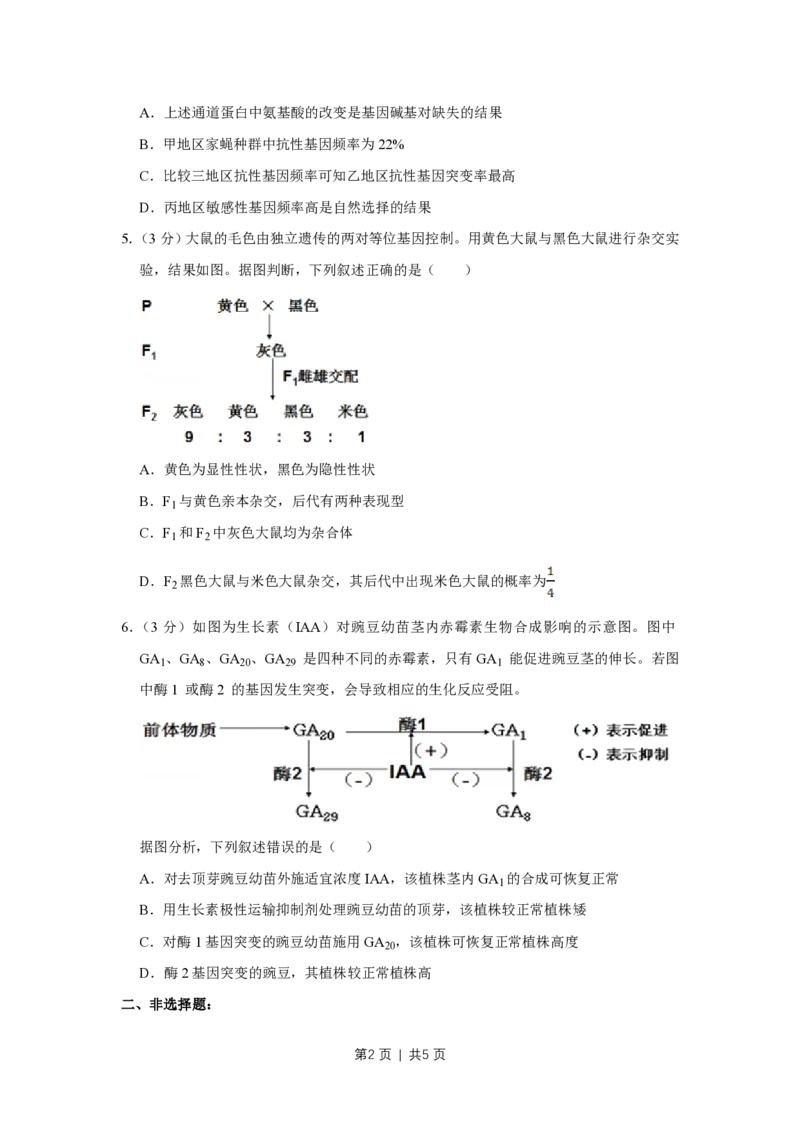 2013年高考生物试卷（天津）（空白卷）_生物历年高考真题_新&middot;PDF版2008-2025&middot;高考生物真题_生物（按试卷类型分类）2008-2025_自主命题卷&middot;生物（2008-2025）_天津自主命题&middot;生物（2008-2024）