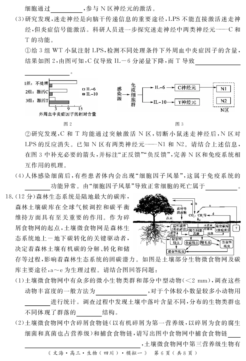 四川省黄冈八模2026届高三模拟测试卷（一）生物+答案(1)_2026年1月_260127四川省黄冈八模2026届高三模拟测试卷（一）（全科)