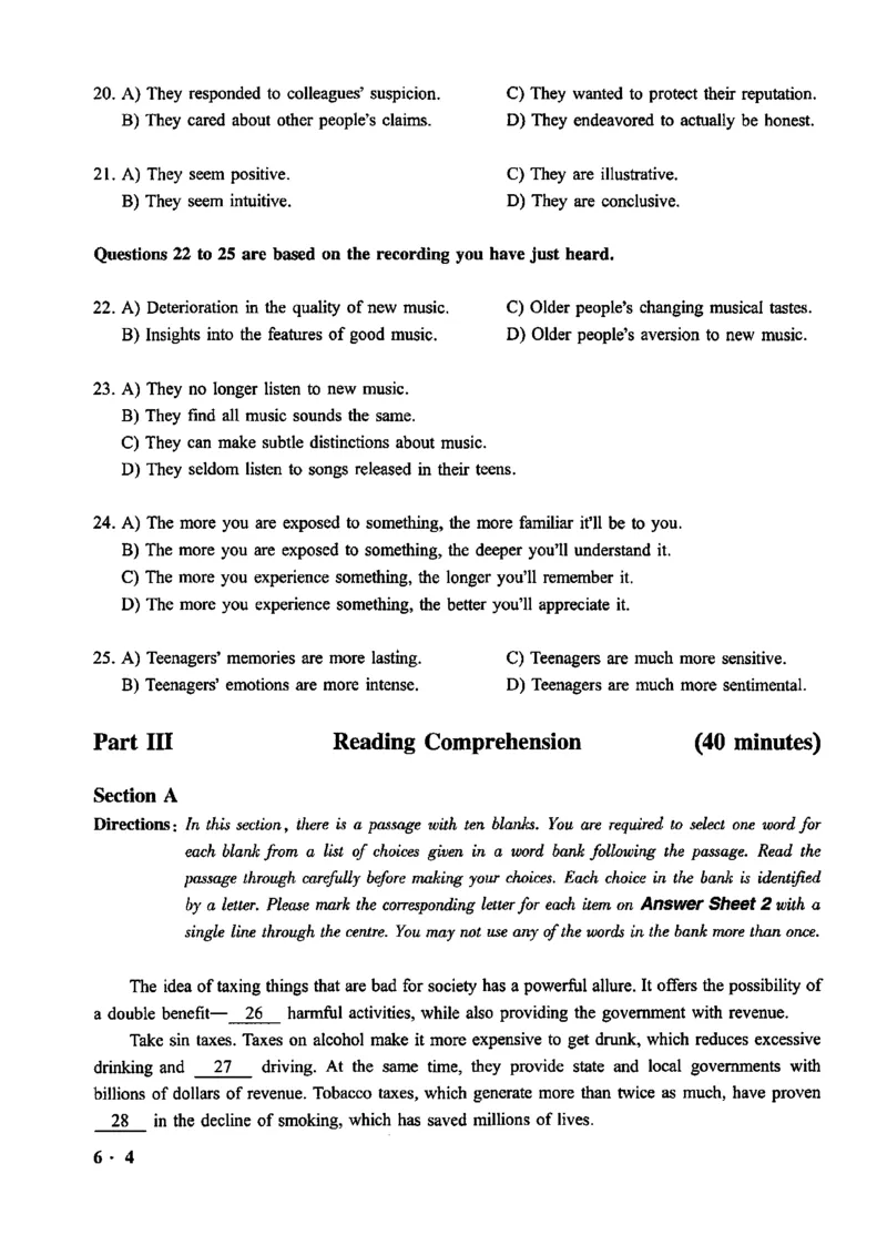 2020.12六级真题第1套可复制可搜索，打印首选_英语四六级整合_英语四六级真题版本二此版为主此文件夹会持续更新_六级真题_1.六级真题+答案解析+听力音频_2020年12月CET6