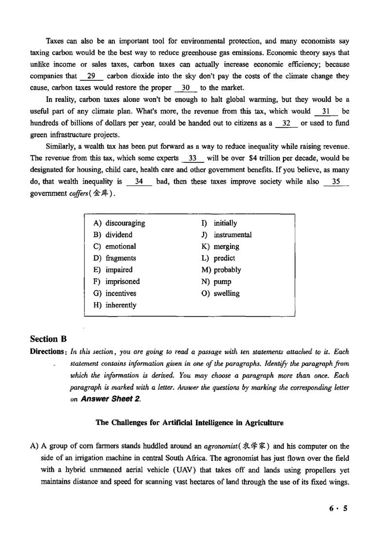 2020.12六级真题第1套可复制可搜索，打印首选_英语四六级整合_英语四六级真题版本二此版为主此文件夹会持续更新_六级真题_1.六级真题+答案解析+听力音频_2020年12月CET6