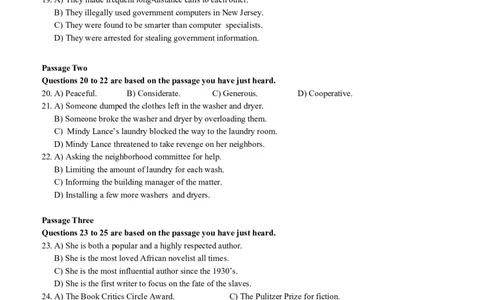 2013年12月大学英语四级考试真题(第三套)_英语四六级整合_英语四六级真题版本二此版为主此文件夹会持续更新_四级真题_1.四级真题+答案解析+听力音频(1989-2025)_2013年12月CET4_真题Word版