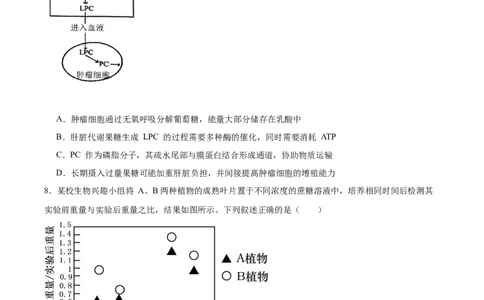重庆市育才中学校、西南大学附属中学校2025-2026学年高三上学期开学考试生物+答案_2025年9月_250911重庆市育才中学校、西南大学附属中学校2025-2026学年高三上学期开学考试（全科）