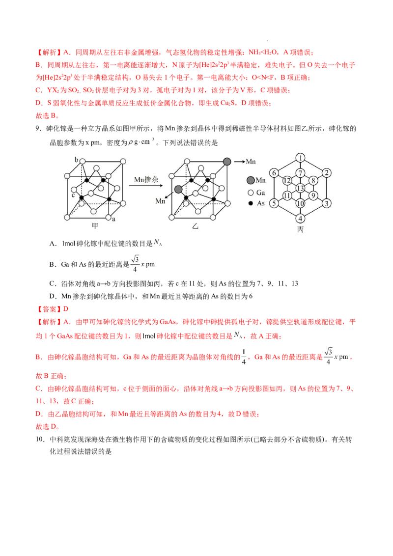 化学（湖南卷）（全解全析）_2023高考押题卷_学易金卷-2023学科网押题卷（各科各版本）_2023学科网押题卷-学易金卷-化学_化学（湖南卷）-学易金卷：2023年高考考前押题密卷