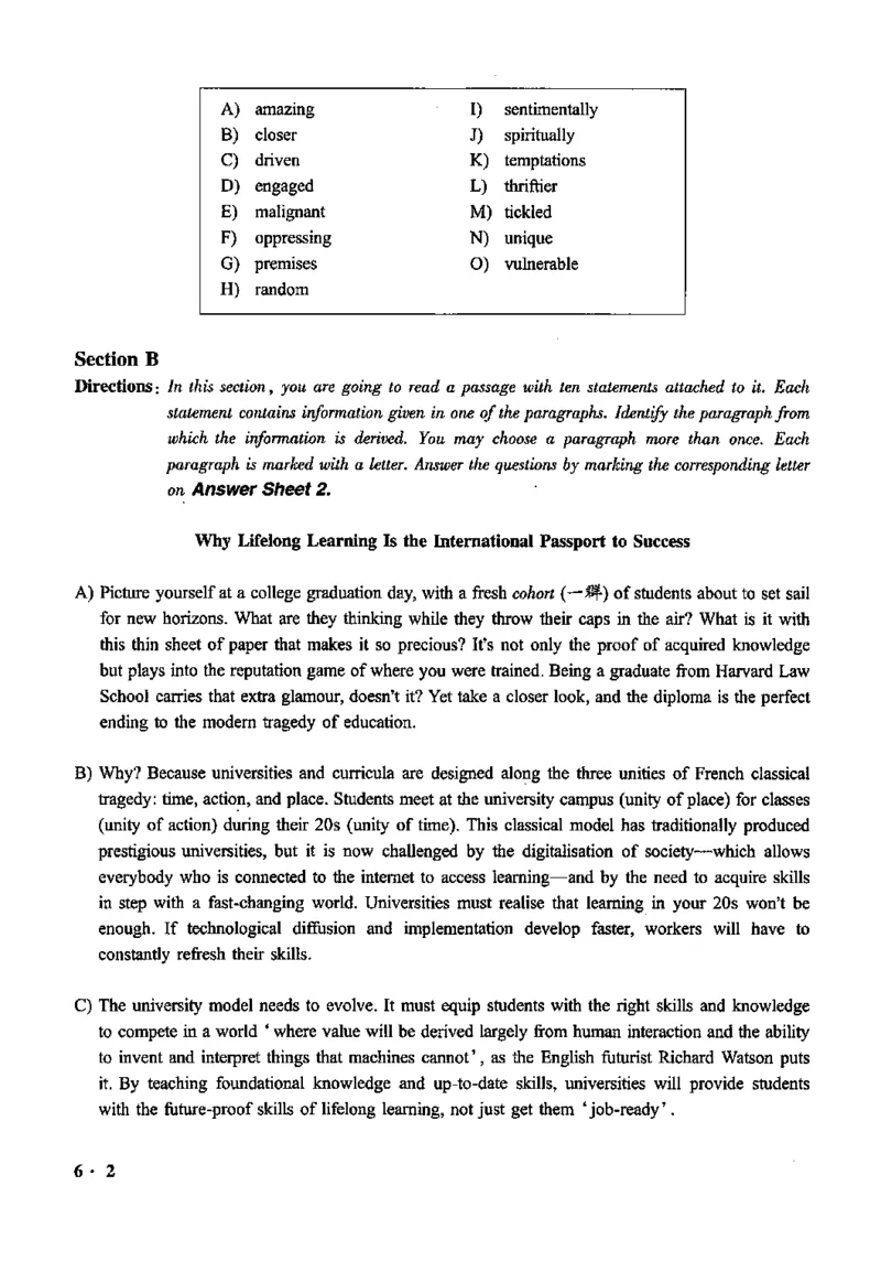 2020.12六级真题第3套可复制可搜索，打印首选_英语四六级整合_英语四六级真题版本二此版为主此文件夹会持续更新_六级真题_1.六级真题+答案解析+听力音频_2020年12月CET6