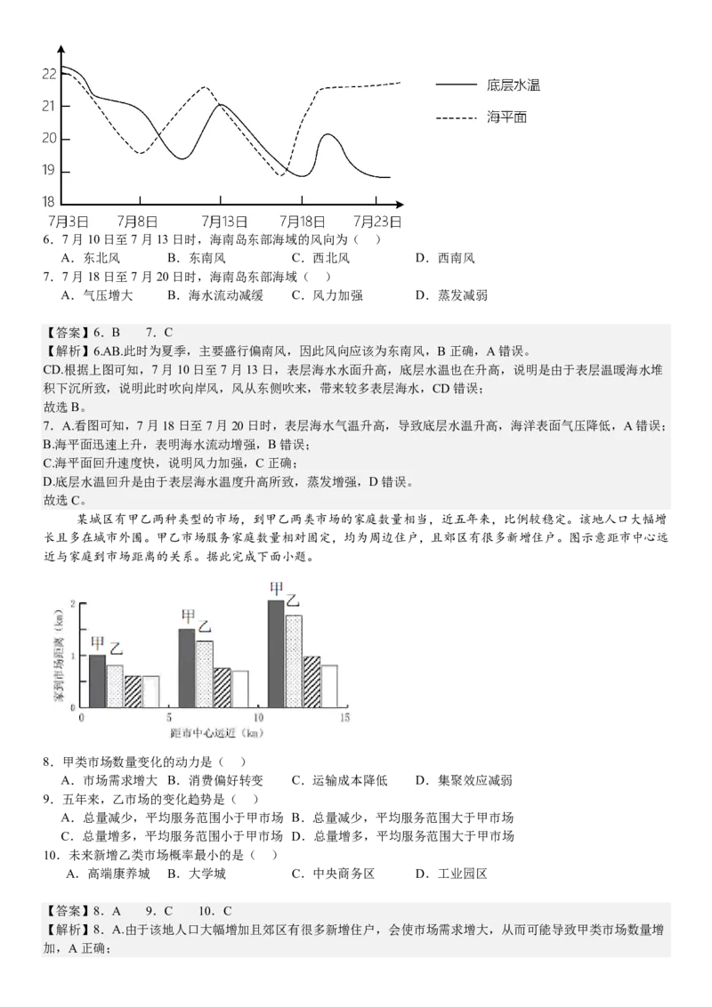 福建地理-答案-p_近10年高考真题汇编（必刷）_2024年高考真题_高考真题（截止6.29）_其他地方卷（目前搜集不完整）_福建卷（地）