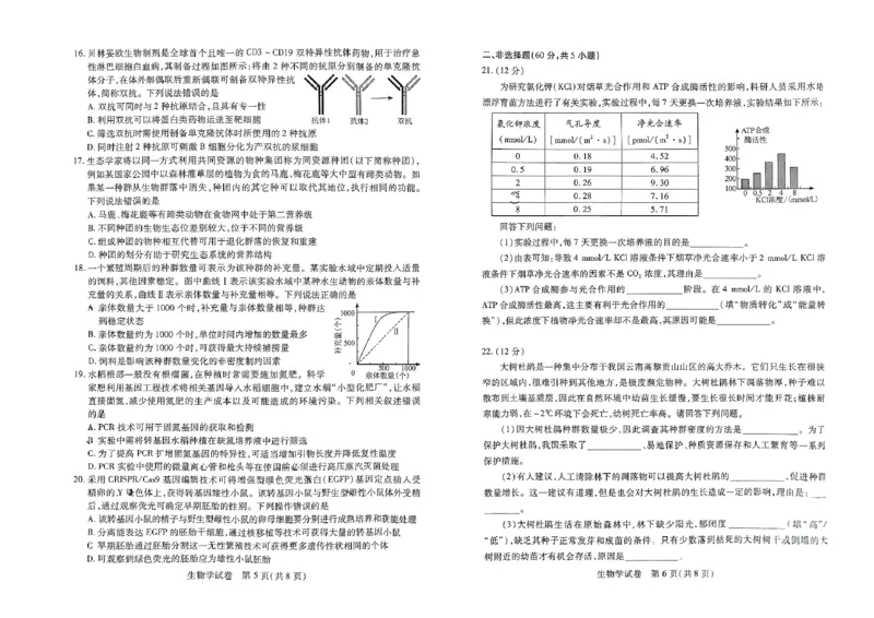 扫描件_生物试卷_2023年8月_01每日更新_29号_2024届河南省高三上学期8月起点开学考试_河南省2024届高三上学期8月起点开学考试生物