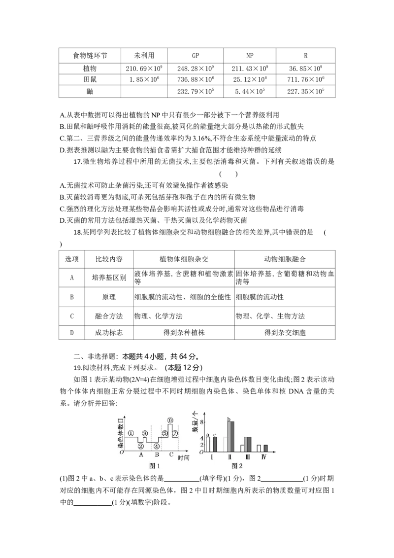 高三生物试题考试版_2025年10月_251030湖北省八校2026届高三上学期一模考试（全科）_湖北省八校2026届高三上学期一模考试生物试题（含答案）