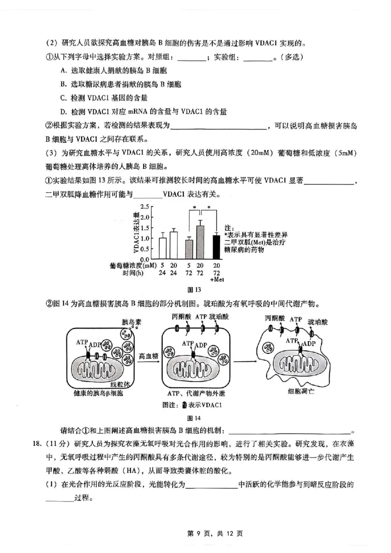 重庆市第八中学2025届高三5月适应性月考卷（七）生物_2025年5月_250515重庆市第八中学2025届高三5月适应性月考卷（七）（全科）