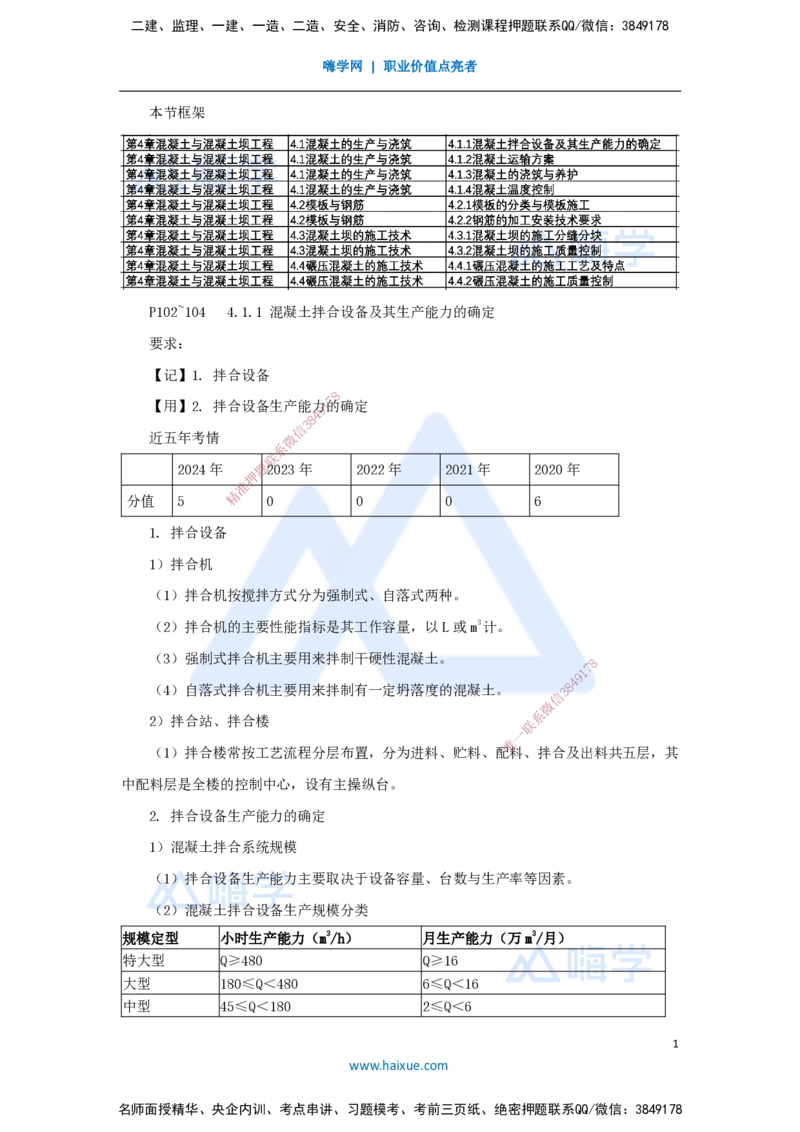 21.2025马丽娜-3D实景通关-第4章（1）混凝土拌合设备及其生产能力_2026年一级建造师_2026年一建水利_2025年一建水利SVIP_02-基础精讲✿高端面授✿深度强化_讲义