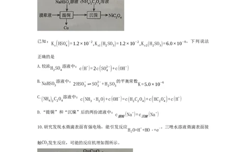 重庆实验外国语学校2025-2026学年度（上）高2026届9月月考（二）化学_2025年10月_251001重庆实验外国语学校2025-2026学年高三上学期9月月考（二）（全科）