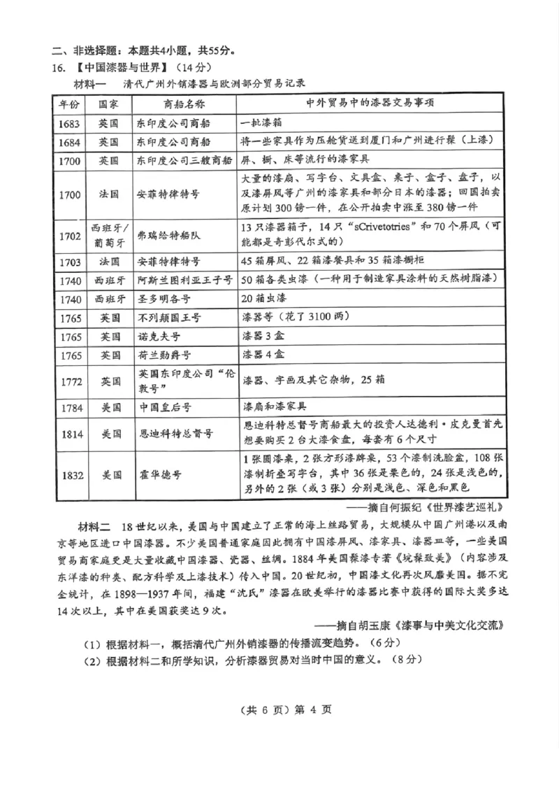 湖北省2026届高三上学期元月调考历史(1)_2026年1月_260116湖北省2026届高三上学期元月调考（全科）