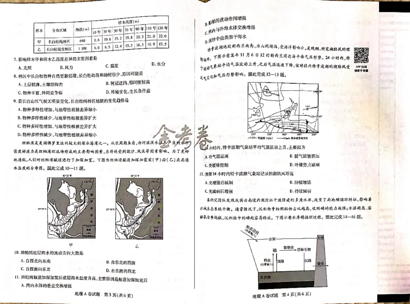 地理_2024高考押题卷_12024天星全系列_@@@天星临考押题密卷汇总重复_2024年tx高考临考押题密卷吉林专版_试卷