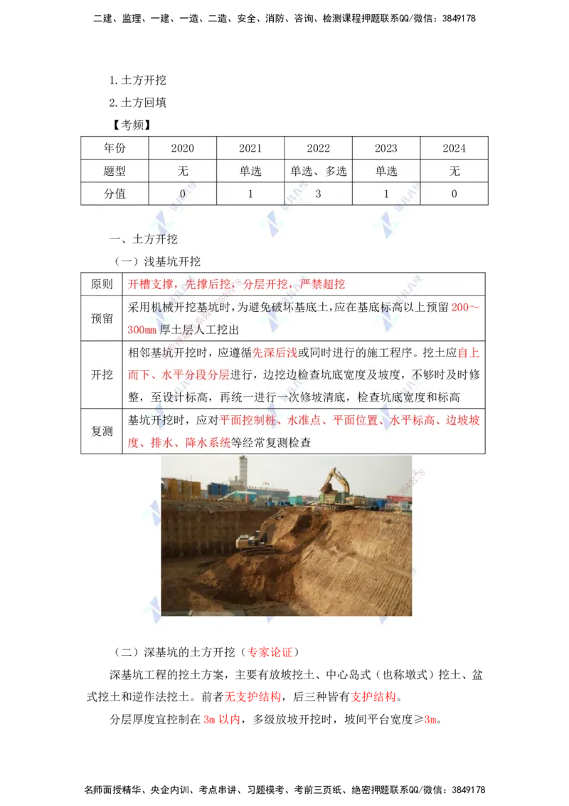 23.一建建筑基础精学-23-土石方工程施工3（降排水、开挖与回填）_2026年一级建造师_2026年一建建筑_2025年一建建筑SVIP_02-基础精讲✿高端面授✿深度强化_讲义