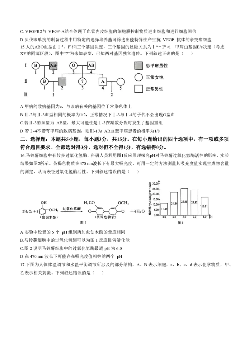 辽宁省名校联盟2025届高三下学期高考模拟押题卷生物学（三）试题（有解析）_2025年5月_250506辽宁省名校联盟2025年高考模拟卷押题卷（数物化生）