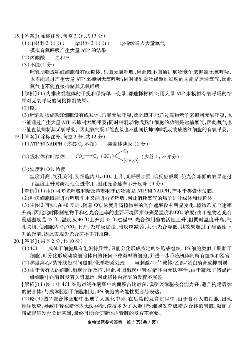 重庆市南开中学高2026届高三第一次质量检测+生物答案_2025年9月_250903重庆市南开中学高2026届高三第一次质量检测（全科）