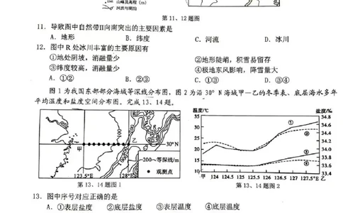 2024届Z20名校联盟（浙江省名校新高考研究联盟）高三第一次联考地理(1)_2023年8月_028月合集_2024届浙江省名校新高考研究联盟（Z20名校联盟）高三第一次联考