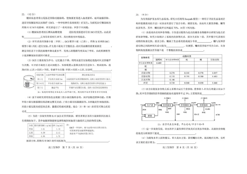 生物试卷-2026年沈阳市高中三年级教学质量监测(一)(1)_2026年1月_260117辽宁省沈阳市2026届高中三年级高三教学质量监测（一）（沈阳一模）（全科）